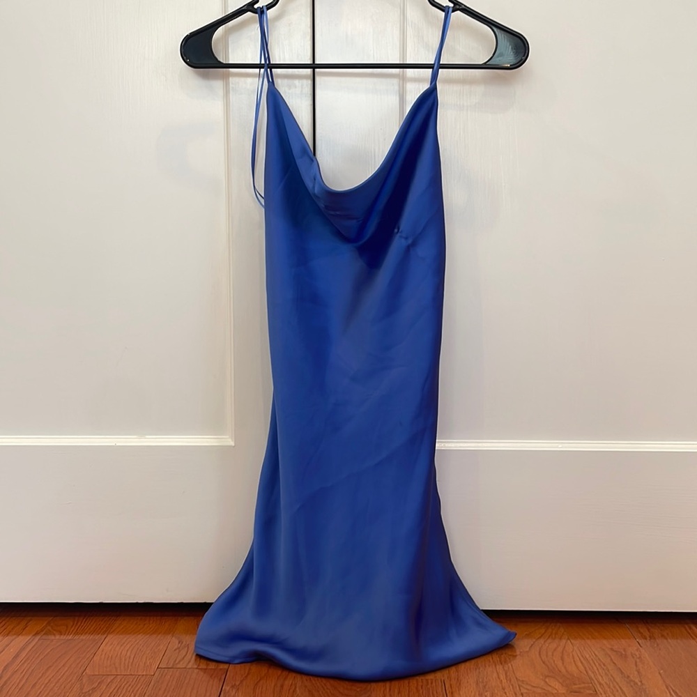 Zara silk slip mini dress